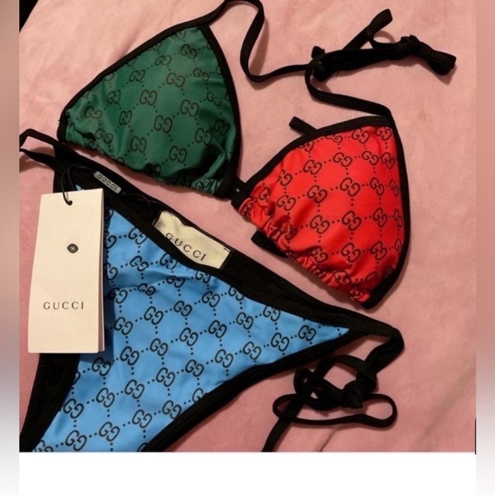 Gucci GG logo triangle bikini set- NWT- size M